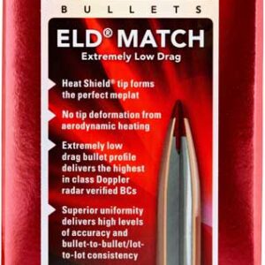 HORNADY BULLETS 30CAL. .308 - 195GR ELD-MATCH 100CT 15BX/CS