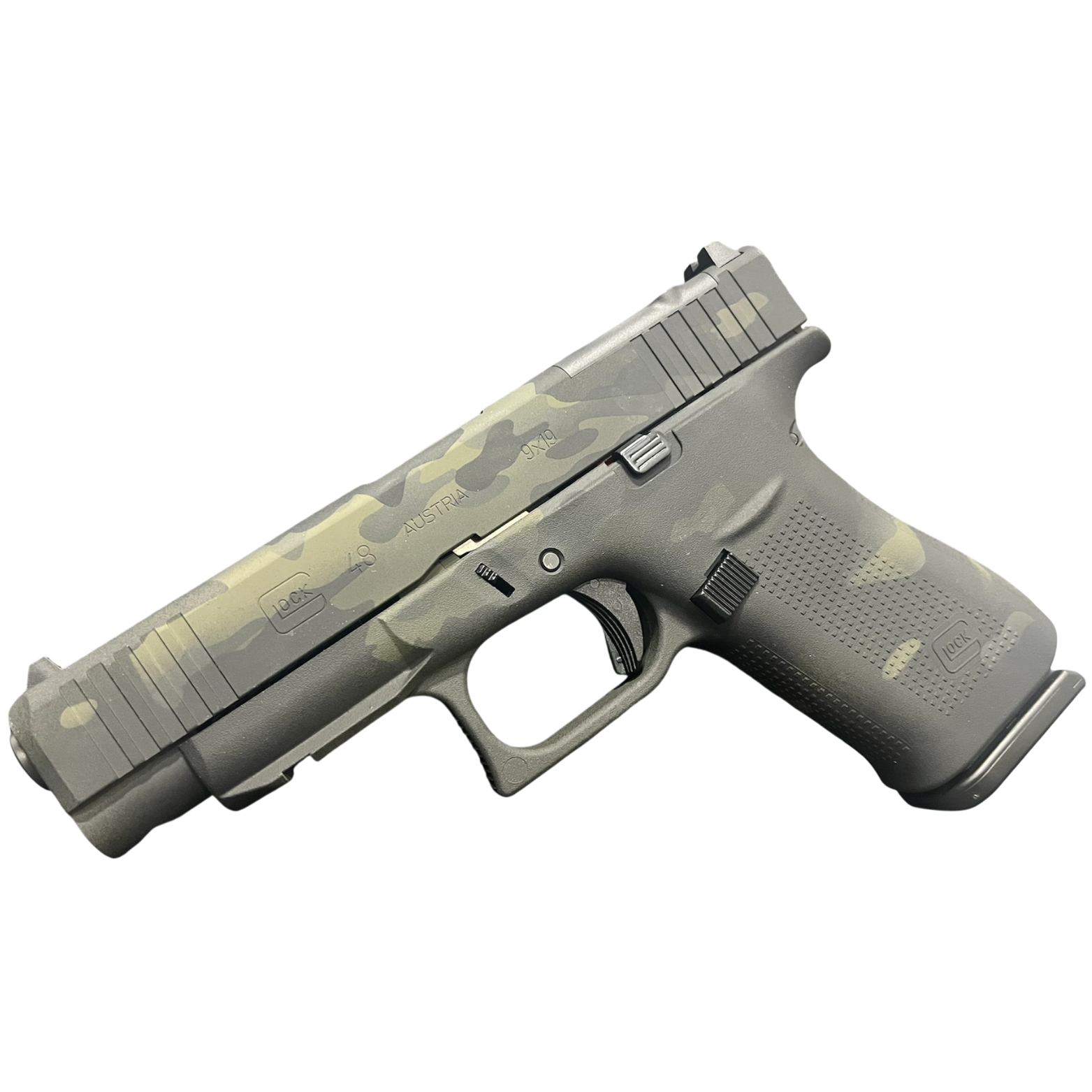 GLOCK 48 MOS BLACK MULTICAM 9MM PISTOL 4.01 FXD 5.5lb w/front rails 2-10RD  MAGS - Glock