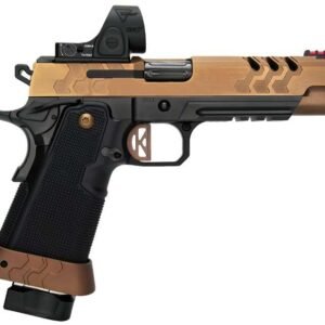 KIMBER 2K11 TARGET O.I. 9MM PISTOL, 5" COYOTE PVD FINISH, GT TRIGGER, TRIJICON OPTIC, 1-17RD, 2-20RD
