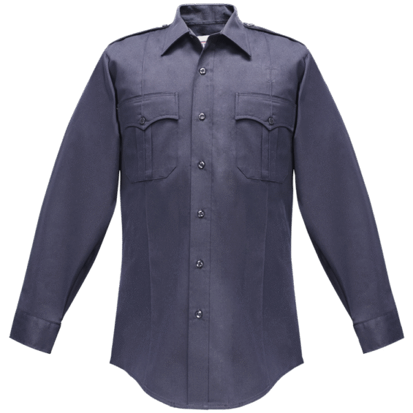 Duro Poplin Long Sleeve Shirt w/ Sewn-In Creases