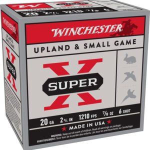 WINCHESTER SUPER-X 20GA 2.75" - 7/8OZ #6 1210FPS 250RD CASE
