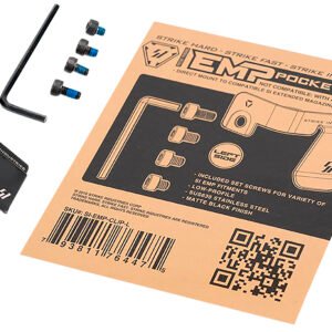 Strike Industries EMPCLIPL Magazine Pocket Clip Stainless Steel Black for SI EMP Mag Extension Left Hand