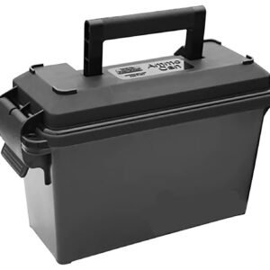 MTM Case-Gard AC30T40 Ammo Can Tall 30Cal Black Polypropylene