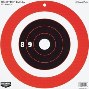 Birchwood Casey Rigid Paper DH Bulls-Eye Target - 12" 10/Pack