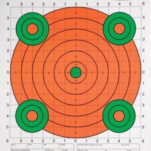Champion Scorekeeper Targets Fluorescent Orange & Green Bull - 100 yd. Rifle Sight-In 12/Pack