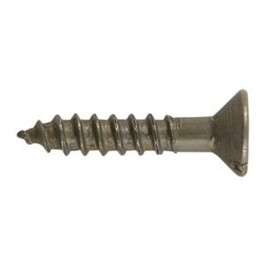 8X7/8'' STEEL FLAT HEAD WOOD SCREWS BLUED 12 PACK
