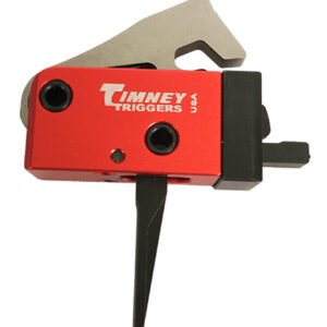 Timney Triggers 682ST PCC Trigger  Two-Stage Straight Trigger with 2 lbs Draw Weight & Black/Red Finish for AR-Platform