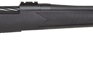 Mossberg 28131 Patriot  Full Size 7mm Rem 3+1 24" Matte Blued Fluted Threaded Barrel, Drilled & Tapped Matte Blued Stainless Steel Receiver, Black Fixed Synthetic Stock, Right Hand