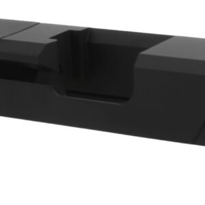 TacFire  Replacement Slide  9mm Luger Graphite Black Cerakote Stainless Steel with Optics Cut & Slide Ports for Glock 26 Gen3