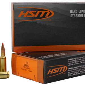 HSM 6ARC1N Centerfire Rifle V-Max 6mm ARC 75 gr Jacket Hollow Point 20 Per Box/ 25 Case