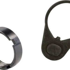 White Label Armory WLA-BUF-7006-01 Mil-Spec End Plate Kit Black Aluminum/Steel AR-15