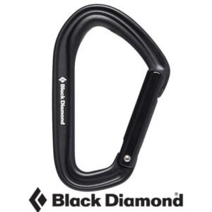 Hotforge Straight Gate Carabiner Black for Big Wall Ice Sport and Trad Climbing