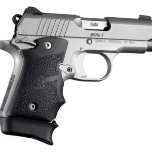 Hogue 39080 Rubber Grip  Cobblestone Black with Finger Grooves for Kimber Micro 9