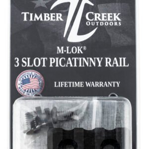 Timber Creek Outdoors M3SPRBL M-LOK 3 Slot Picatinny Rail  Black Anodized