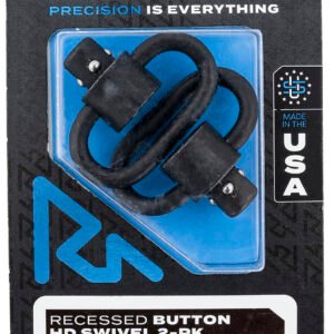 Rival Arms RA-RA92S2A HD Swivel Set  Black Manganese Phosphate Steel with 1.5" Loops & Recessed Button