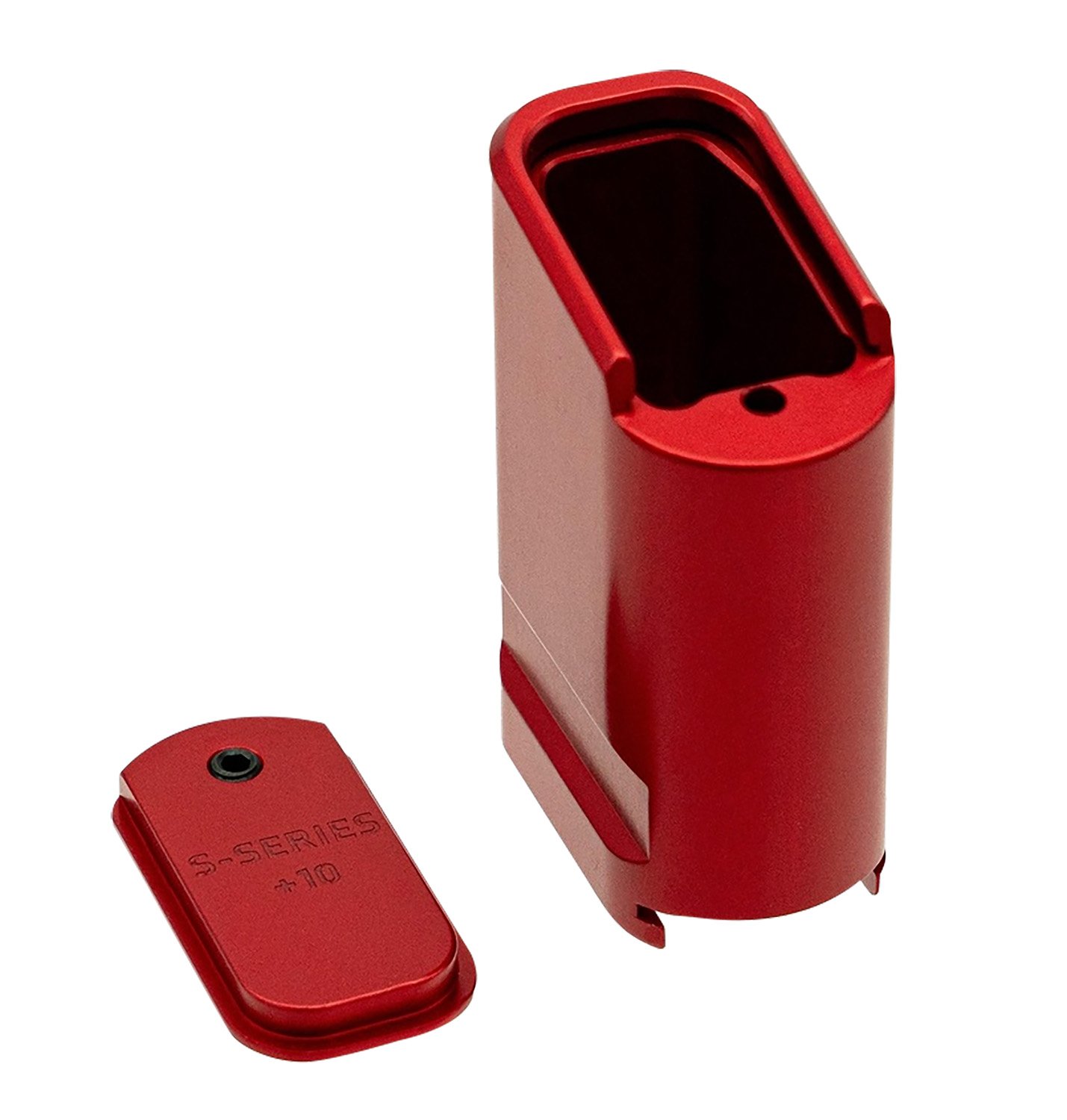 177932.jpg Shield Arms SAS15ME10RED Magazine Extension Extended 10rd Compatible w/ Shield Arms S15 Magazine Red Anodized Aluminum
