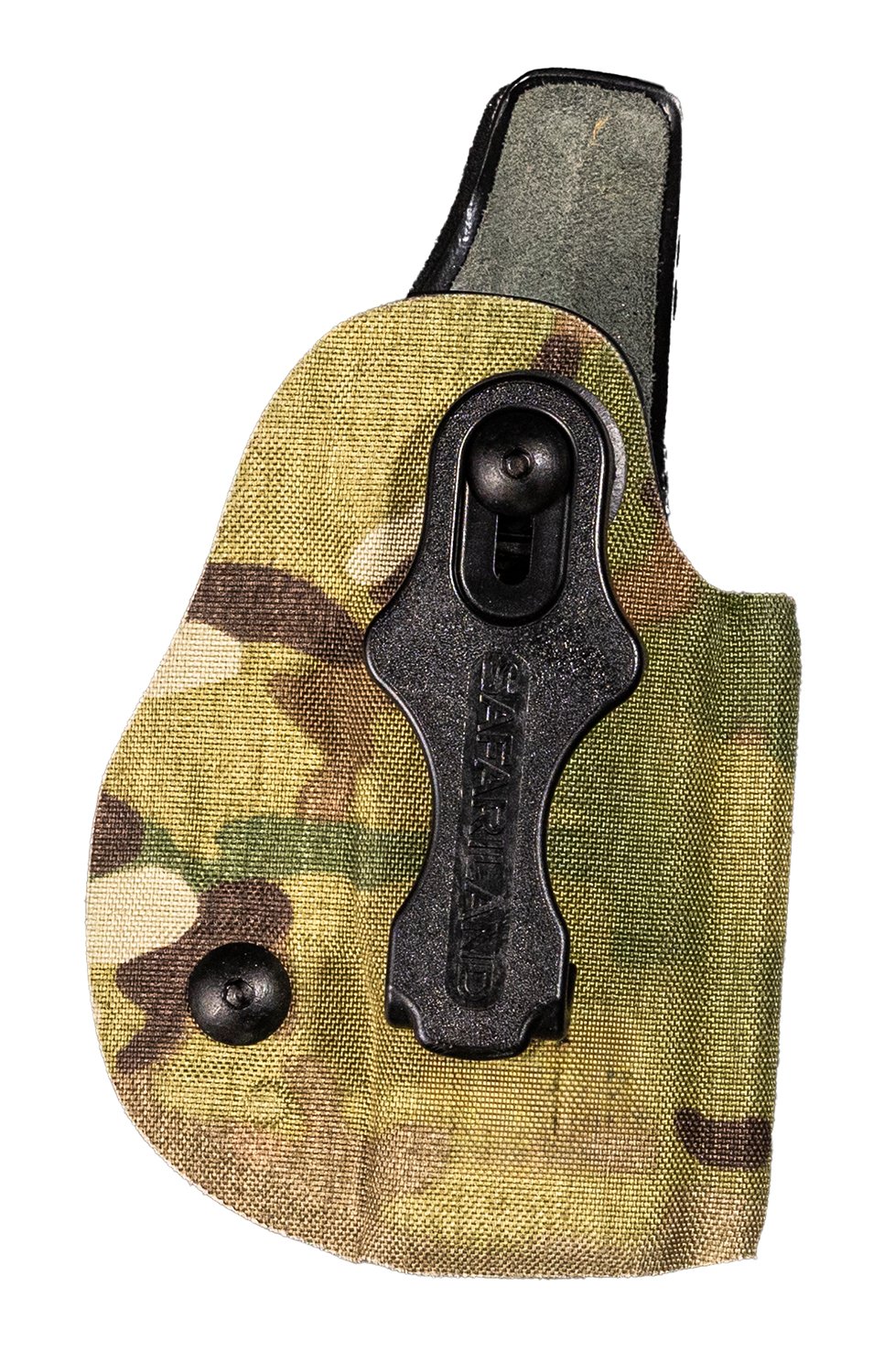 178541.jpg Safariland 20179701 Species IWB Multi-Cam SafariLaminate Fits SW M&P Shield/Shield+ Belt Clip Mount Right Hand