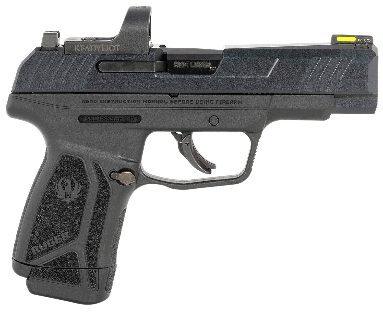 181676.jpg Ruger 3521 Max-9 Long RD 9mm Luger 12+1 4" Black Alloy Steel Optic Ready/Serrated Slide, Black Polymer Frame