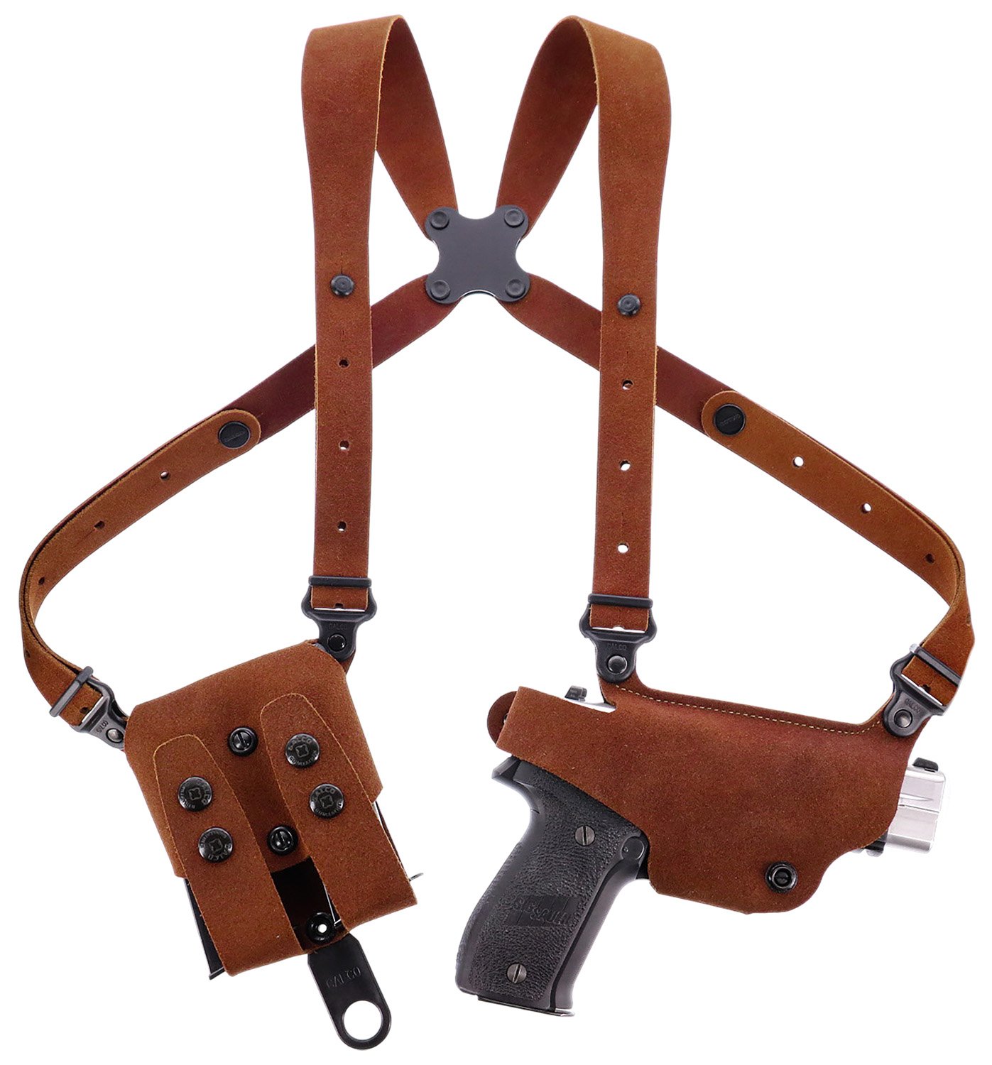 184598.jpg Galco CL2-894R Classic Lite 2.0 Shoulder System Shoulder Fits Chest Up To 56"/Sig P365 X Macro Tan Steerhide Right Hand