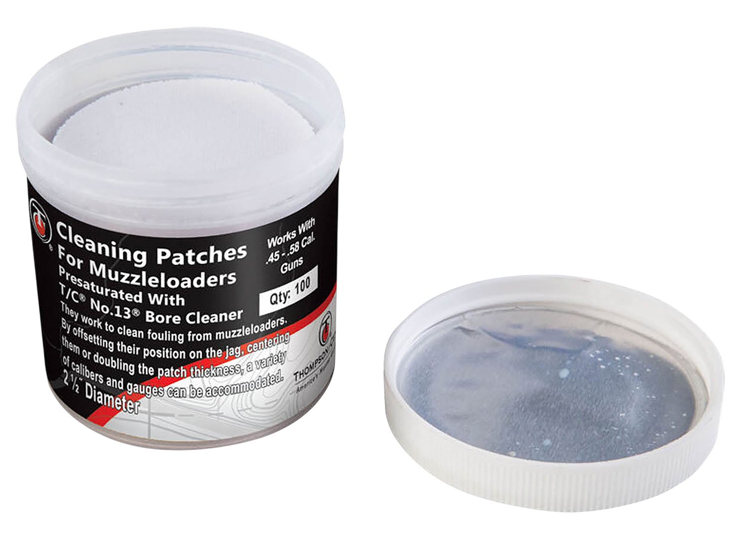 Thompson Center Arms, LLC 9036R Cleaning Patches  Muzzleloader 2.50" Cotton 100Ct