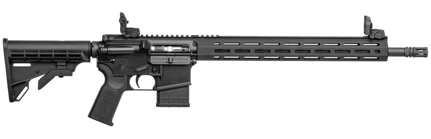 188390-1.jpg Tippmann Arms A101365 M4-22 Elite 22 WMR 10+1 18" Black Parkerized Threaded Barrel, Matte Black Aluminum Receiver w/Picatinny Rail, M-LOK Handguard, Black Adj CAR15 Polymer Stock, Black Gen2 Grip, Rig