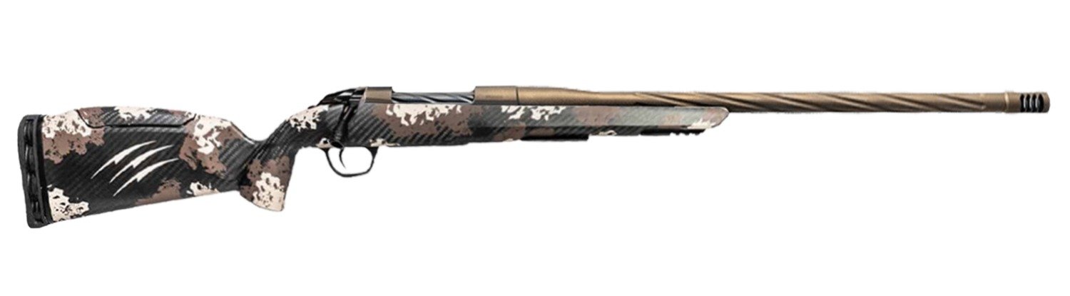 Fierce Firearms  Twisted Rage LR Full Size 300 PRC 3+1 20" Smoked Bronze Cerakote Match Grade/Spiral Threaded Stainless Steel Barrel, Drilled & Tapped Receiver, Desert Shadow Camo Push Button Adj Comb
