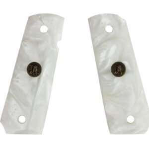 Pachmayr 62001 Custom Grip White Simulated Pearl Panels for 1911 with Ambidextrous Safety