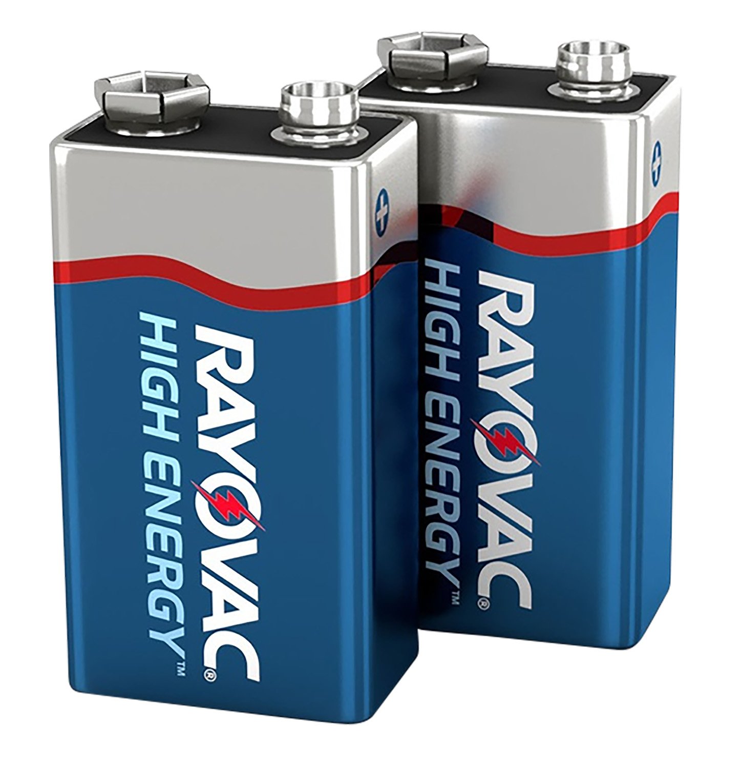 Rayovac A16042JT 9V HIGH  ENERGY Alkaline Batteries  Silver/Blue 9 Volts 565 mAh (2) Single Pack