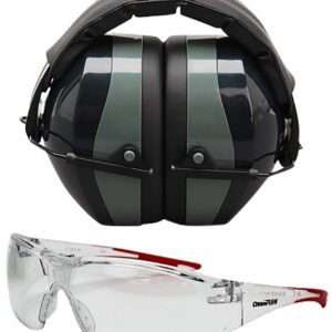 Champion Targets 40622 Eyes & Ears Combo 26 dB Over the Head Passive Muff & Shooting Glasses Black/Gray