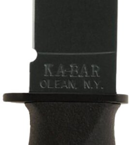 Ka-Bar 2221 Mark I  5.13" Fixed Clip Point Plain Black 1095 Cro-Van Blade, Black Kraton G Handle, Includes Sheath
