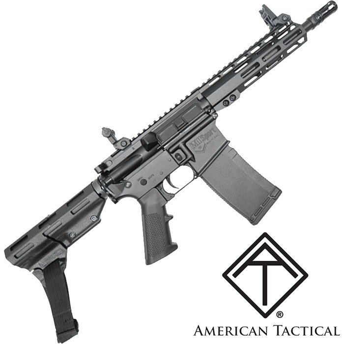 Milsport Pistol 300 Blackout 8.5 in Barrel 30 Round Black with Brace