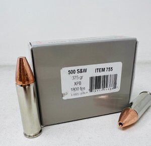Underwood 500 S&W Magnum Ammunition UW755 375 Grain XPB Solid Copper Hollow Point 20 Rounds