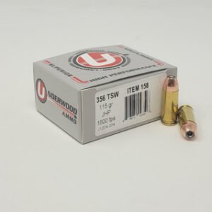 Underwood 356 TSW Ammunition UW158 115 Grain Jacketed Hollow Point 20 Rounds