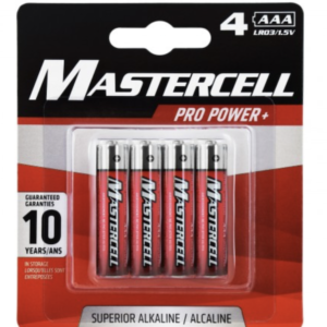 MASTERCELL ALKALINE AAA 4 BATTERIES