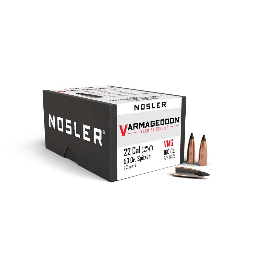 https3A2F2Fmedia.chattanoogashooting.com2Fimages2Fproduct2FNO172232FNO17223-1.jpg Nosler VarMageddon Rifle Bullets .22 Cal .224" 50 gr FB-TIPPED 100/ct
