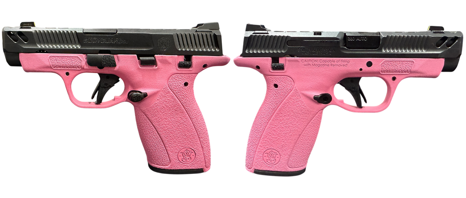 SMITH & WESSON PC BODYGUARD 2.0 CARRY COMP PINK FRAME 380ACP PISTOL 3.1" M.S  1-10RD, 1-12RD MAG - Smith & Wesson / S&W