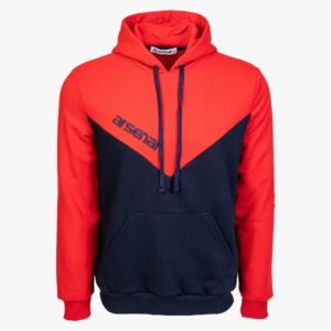 Arsenal XX-Large Blue / Red Sport Cotton-Poly Relaxed Fit Pullover Hoodie