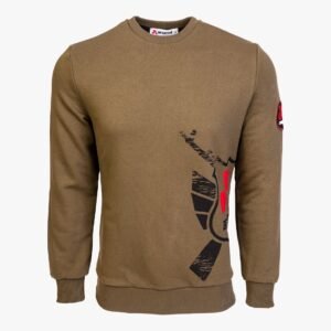 Arsenal Large Khaki Cotton-Poly Standard Fit Alpha Pullover Sweater