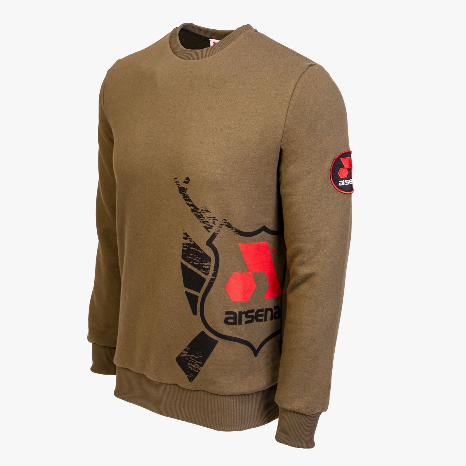 Arsenal Small Khaki Cotton-Poly Standard Fit Alpha Pullover Sweater - Image 2
