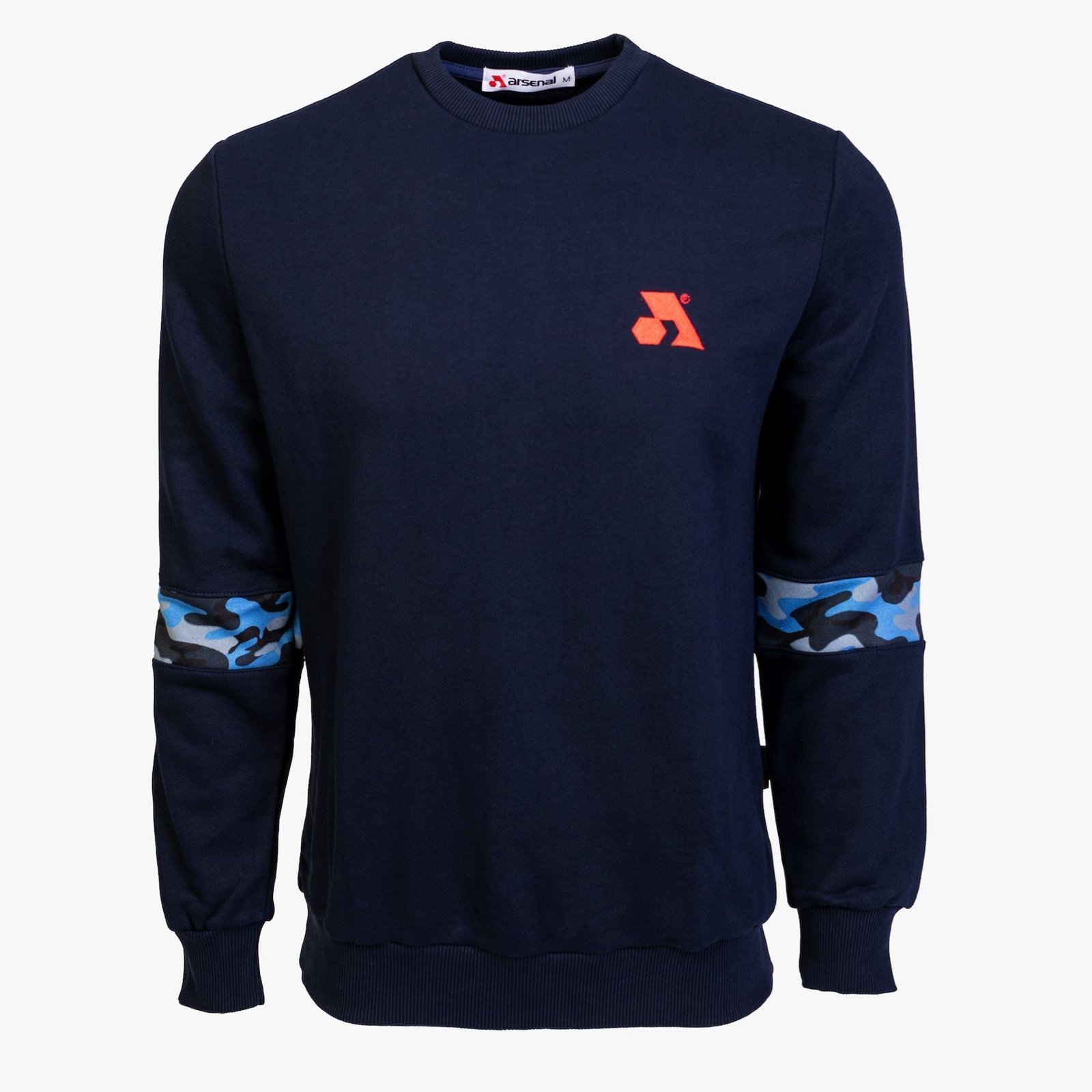 Arsenal Small Blue Cotton-Poly Standard Fit Flex Pullover Sweater