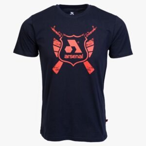 Arsenal Medium Blue Cotton Relaxed Fit Classic T-Shirt