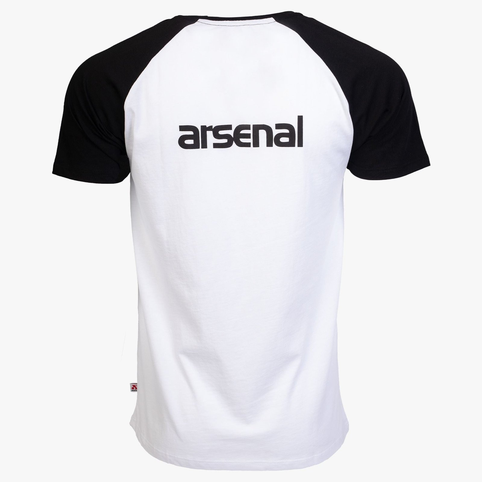Arsenal Large White / Black Cotton Relaxed Fit Retro T-Shirt - Image 3