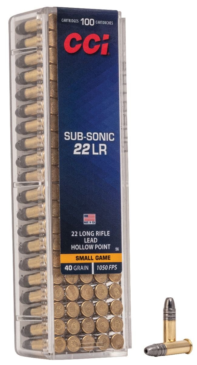 CCI 22LR 40GR SUB HP 100RD