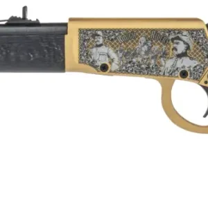 ROSSI RIO BRAVO RIL 22LR 18IN BBL CERAKOTE GOLD/DARK HW ENGRAVED THEODORE ROOSEVELT 15/RD