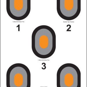 Action Target 530OC100 Bullseye  Bullseye Paper 23" x 35" Multi-Color 100 Per Box