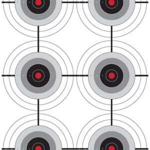 Birchwood Casey 37038 EZE-Scorer  6-Bullseye Paper Target 23" x 35" 100 Per Pack