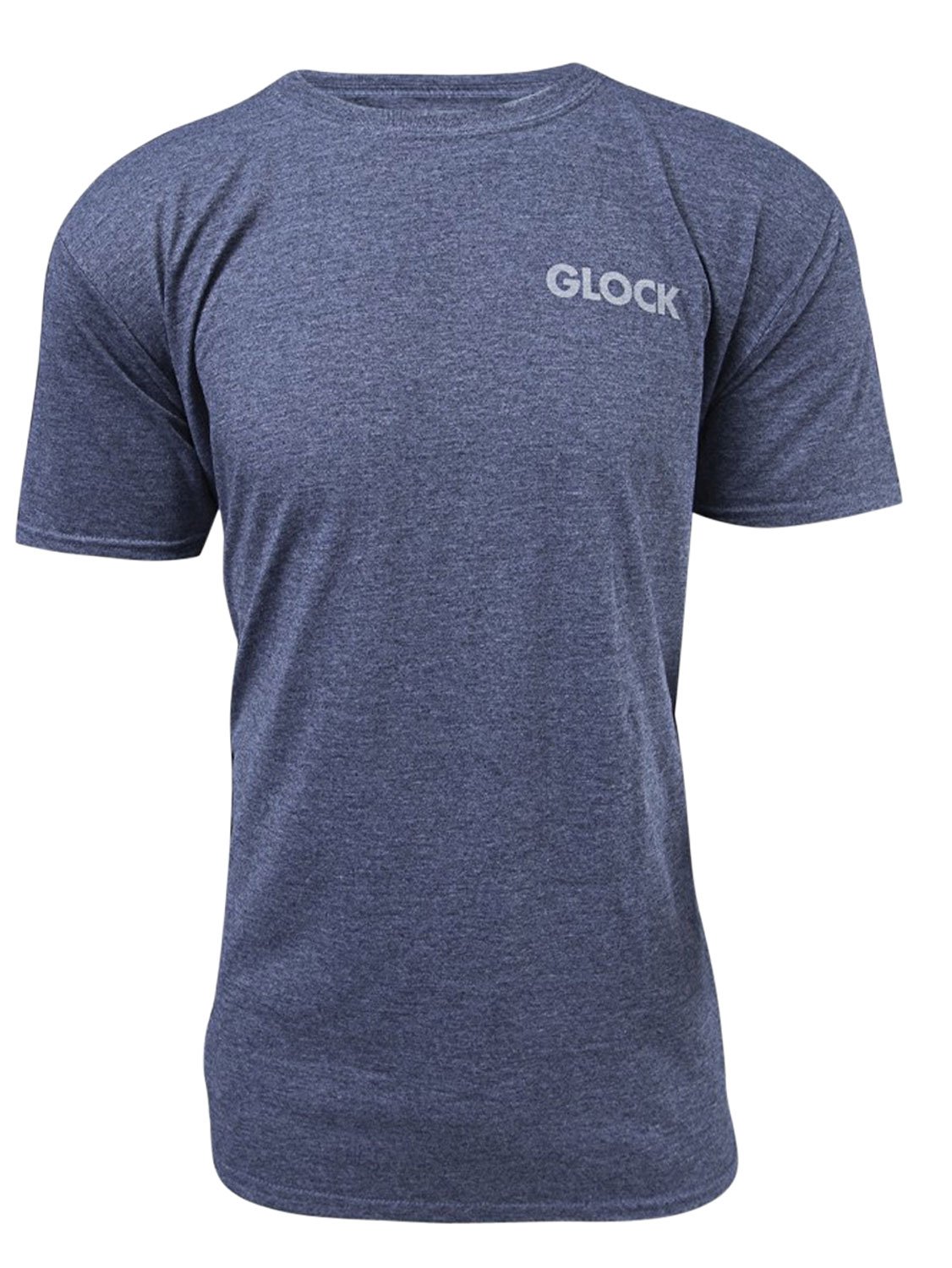 Glock AA75158 Pistol Flag  Heather Navy Cotton/Polyester Short Sleeve XL Semi-Fitted