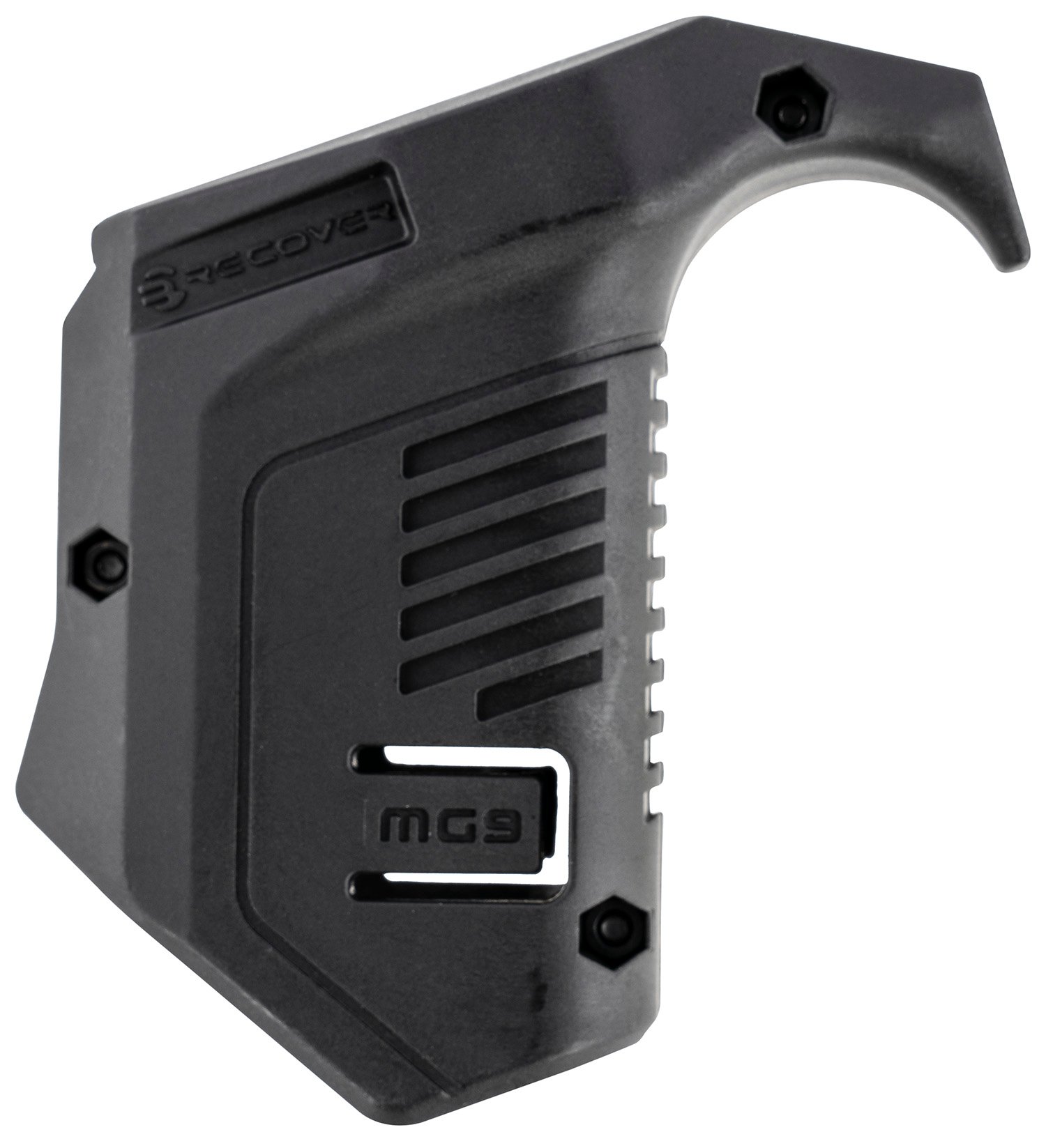 Recover Tactical MG9 Angled Mag Pouch  Black Polymer, Picatinny Rail Mount, Compatible w/ Glock