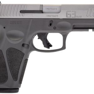 Taurus 1G3B949G G3 Full Size Frame 9mm Luger 15+1/17+1 4" Matte Stainless Steel Barrel, Matte Serrated Stainless Steel Slide, Gray Polymer Frame w/Picatinny Rail, Polymer Grip, Right Hand