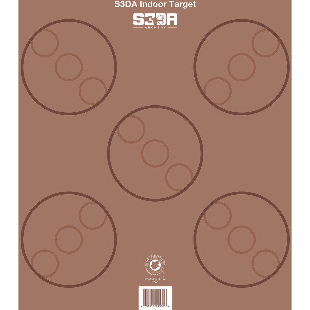 Maple Leaf S3DA 3D Target Face Brown ASA 25 pk.